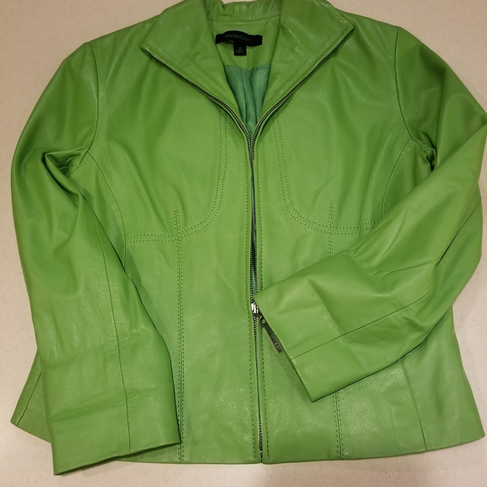 Siena Studio Lime Green Zip Up Jacket